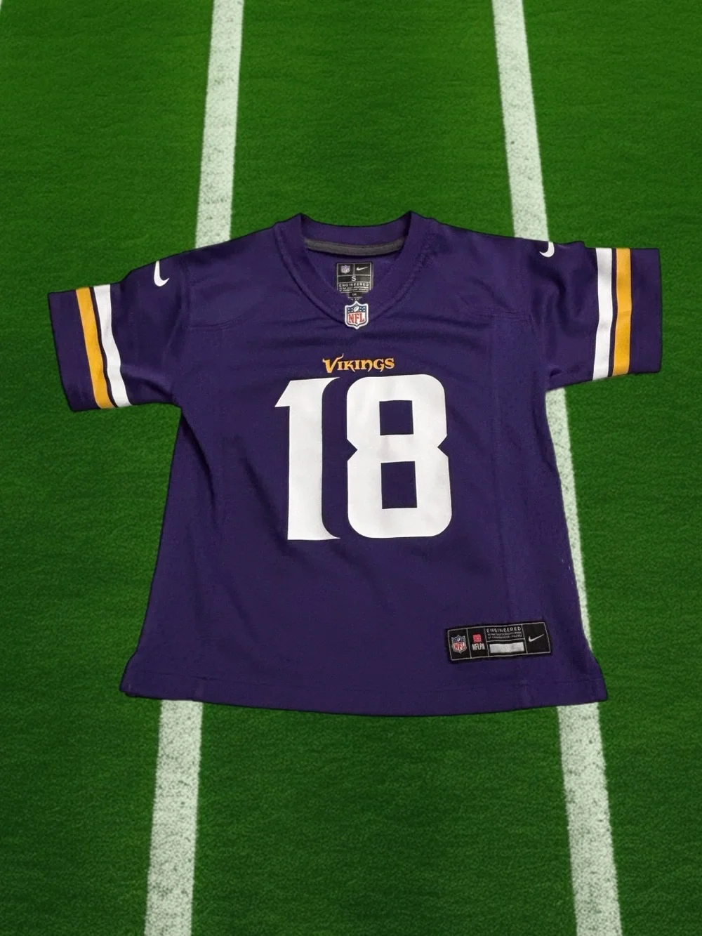 Nike Justin Jefferson Minnesota Vikings #18 Jersey Youth Small Purple NFL